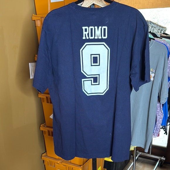 Dallas Cowboys Shirt Navy Blue NFL Tony Romo #9 Short Sleeve Size XL - Picture 4 of 5